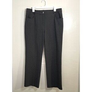 St. John Women's Size 12 Gray Wool Blend Stretch Dress Trousers Pants